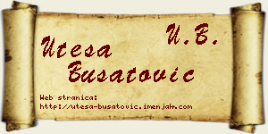 Uteša Bušatović vizit kartica